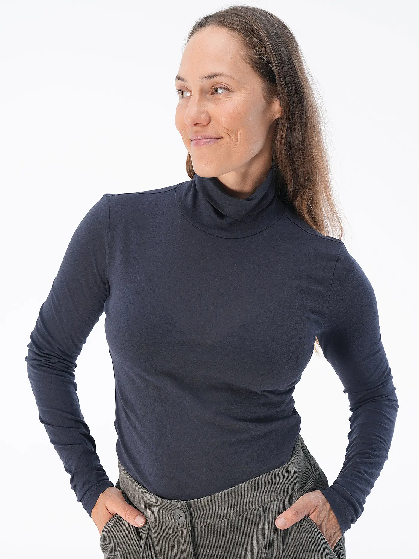 ARMEDANGELS | Rollkragenshirt GRAZILIAA | dunkelblau